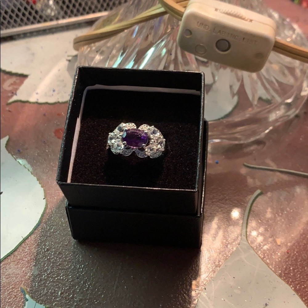 Amethyst and Diamond ring